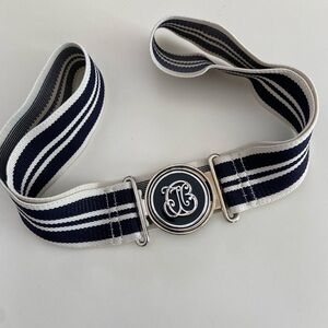 Stylish Black and White Striped Stretch Women’s Belt Bag